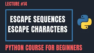 Escape in Python - Python Tutorials For Beginners