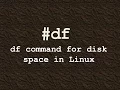 df command for disk space in linux