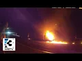 Shows Salisbury Police Officer Pulling Driver From Burning Truck After Rowan Co Crash