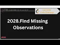 2028 Find Missing Observations Leetcode Daily Problem Java WE - CODE