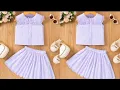 Download Lagu Kids peter pan collar top and skirt cutting and stitching/ year baby girl top with skirt