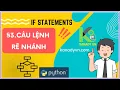 3 Cau lenh re nhanh trong Python If Statements in Python Python can ban