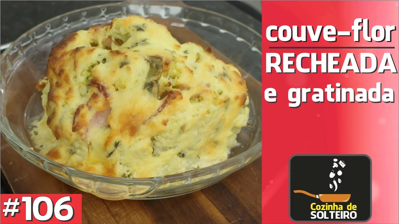 Super receita de couve - flor gratinada , super fácil e com 4 ingredientes só!!! +++ Se inscrevam aq. 