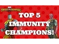 TOP 5 IMMUNITY CHAMPIONS Marvel Contest of Champions