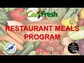 CalFresh Restaurant Meals Program