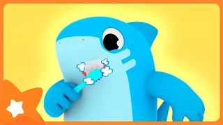 Lávate los dientes 🪥 Aprendemos Rutinas con Shark Academy | El Reino Do RE MI