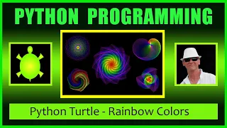 Python Turtle Graphics Rainbow Colors using Arrays - Python Beginners Tutorial