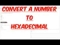 letcode 405 Convert a number to hexadecimal
