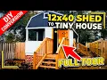 12x40 Shed to Tiny House Conversion Full Tour of Our DIY Tiny Home