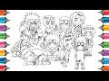 New coloring pages for the cartoon series Naruto and friends coloring easily
