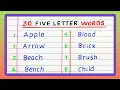 30 Five Letter Words Five Letter Words in English