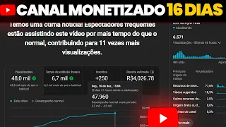 CRIEI UM NOVO CANAL DARK PARA MOSTRAR COMO É SIMPLES E MONETIZEI EM 16 DIAS