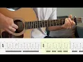 To the Mountains - Lizzy McAlpine - Guitar Tutorial + TABS on screen