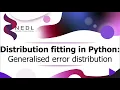 Distribution fitting in Python Generalised error distribution