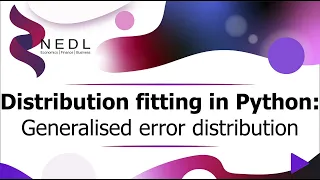 Distribution fitting in Python Generalised error distribution