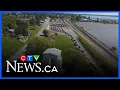 B C border crossings to Washington plunge