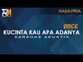 Kucinta Kau Apa Adanya - Once | Karaoke Akustik (Nada Pria)