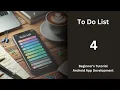 4 - How to use Floating Action Button To Do List From Scratch Android App Development