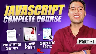 JavaScript Full Course Tutorial for Beginners in Hindi Free Notes with 10 Projects P-1