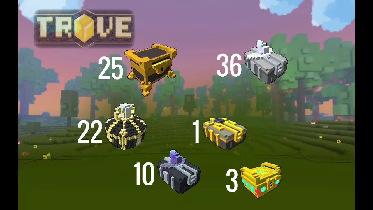 Trove I won Top 10 Rewards!? Huge boxs Opening!