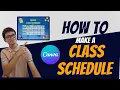 How to Make a Class Schedule