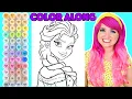 Color Elsa from Frozen Along With Me COLOR ALONG WITH KIMMI