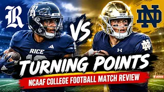 Rice vs Notre Dame – Turning Points | NCAAF College Football Match Review