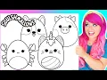 Coloring Squishmallows Plushies Coloring Pages Caticorn Dog Crab Cow Squishmallows s