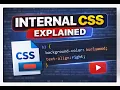 Internal CSS Explained HTML CSS Tutorial for Beginners