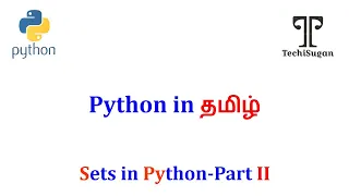 Python Beginners Tutorial Sets methods in python Part-2 Tamil