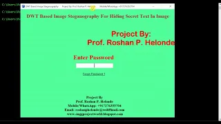 Steganography Using DWT Algorithm With Source Code DWT Based Image Steganography Python Project