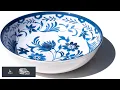 Medallion Flower Melamine Serving Bowl Blue 11 9
