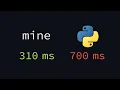 why my scripting language is already faster than python