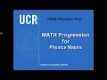 Math Placement Progression for Physics Major