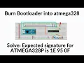Atmega328 Arduino Bootloader Expected signature for ATMEGA328P is 1E 95 0F