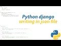 How write data json file in django