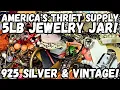 925 SILVER VINTAGE America s Thrift Supply 5lb Jewelry Jar Unboxing