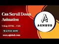 Css Scroll Down Animation - Pure Css3 Animation Effects
