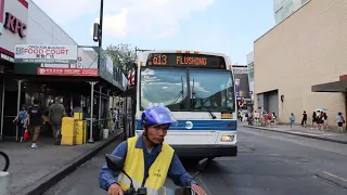 MTA NYCT on the Q13 Rush to Fort Totten at Flushing Main St Sta