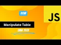 JavaScript manipulate table add row table JavaScript