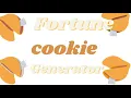 Fortune Cookie Generator in Python