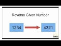 Reverse number in java very simple logic for beginners