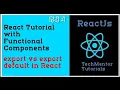 export vs export default in React functional component
