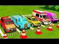 Download Lagu POLICE CARS, FIRE DEPARTMENT, AMBULANCE EMERGENCY VEHICLES TRANSPORTING WITH TRUCKS! - FS22