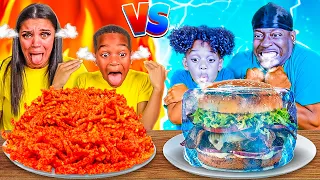 Download FROZEN VS HOT FOOD CHALLENGE | The Prince Family Clubhouse MP3