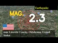 2 3 magnitude eart uake struck near Lincoln County Oklahoma United States today on March 17 2026