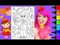 Coloring Cute Autumn Girl Thanksgiving Coloring Page Prismacolor Markers KiMMi THE CLOWN
