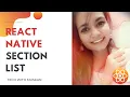 React Native Section List In Sections Key Extractor Title Tiles of Items