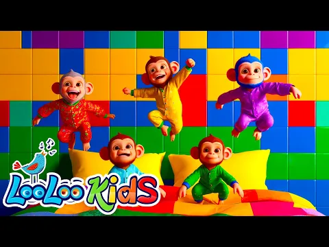 Download MP3 Five Little Monkeys - Action Songs 🐵 BEST of Toddler Fun Nursery Rhymes - Kids Songs