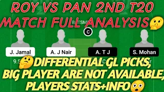 roy vs pan dream11 prediction roy vs pan dream11 team 2nd t20 kca president s cup 2021
